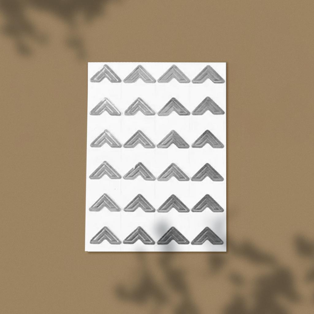 Уголки для вклеивания фотографий, Серебро, 24 шт