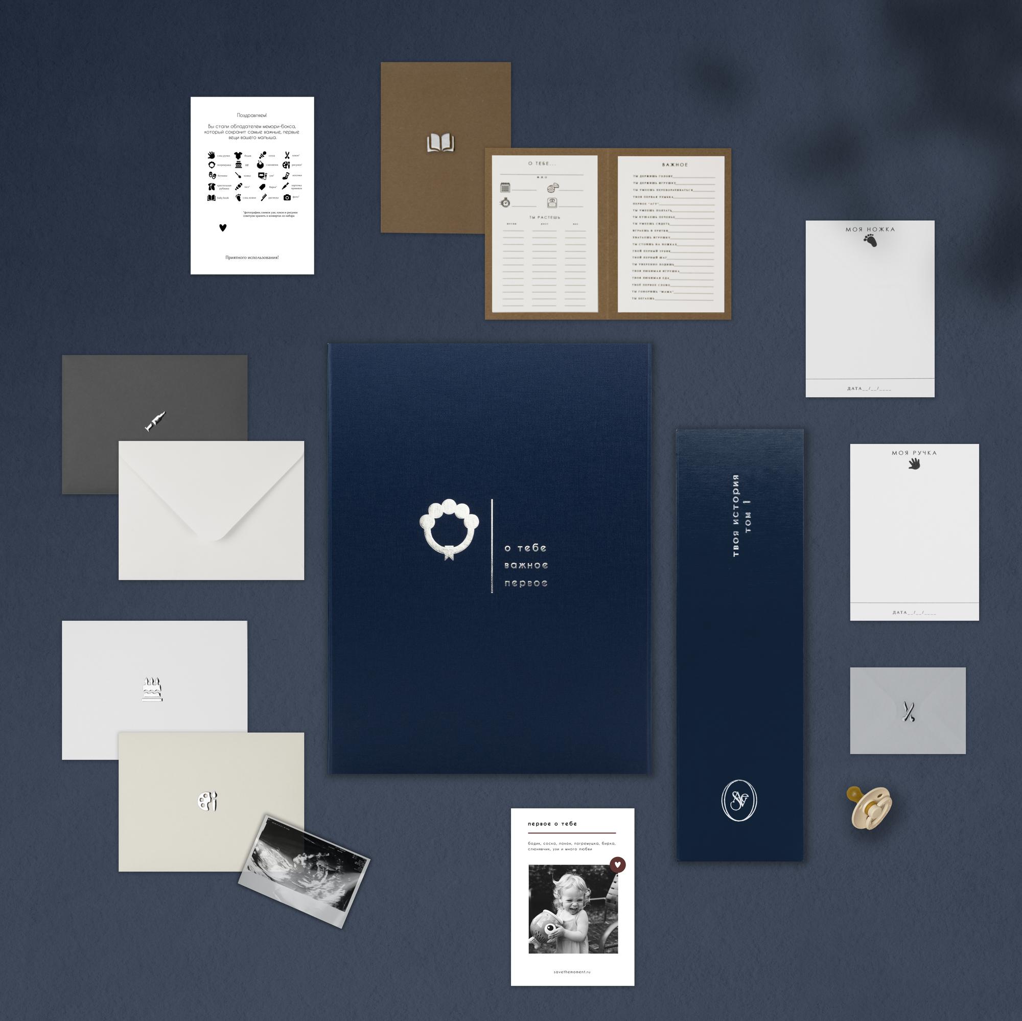 Memory box "О тебе. Том 1", синий