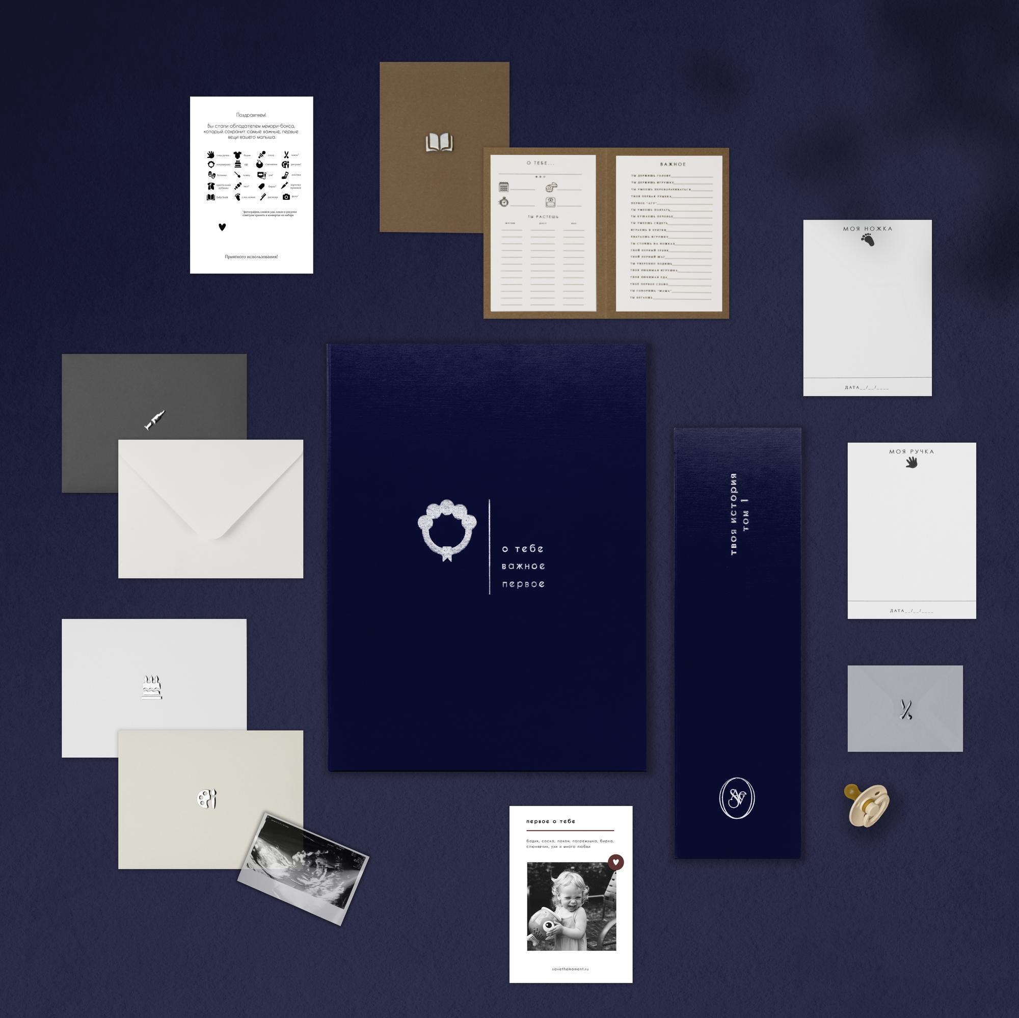 Memory box "О тебе. Том 1", синий
