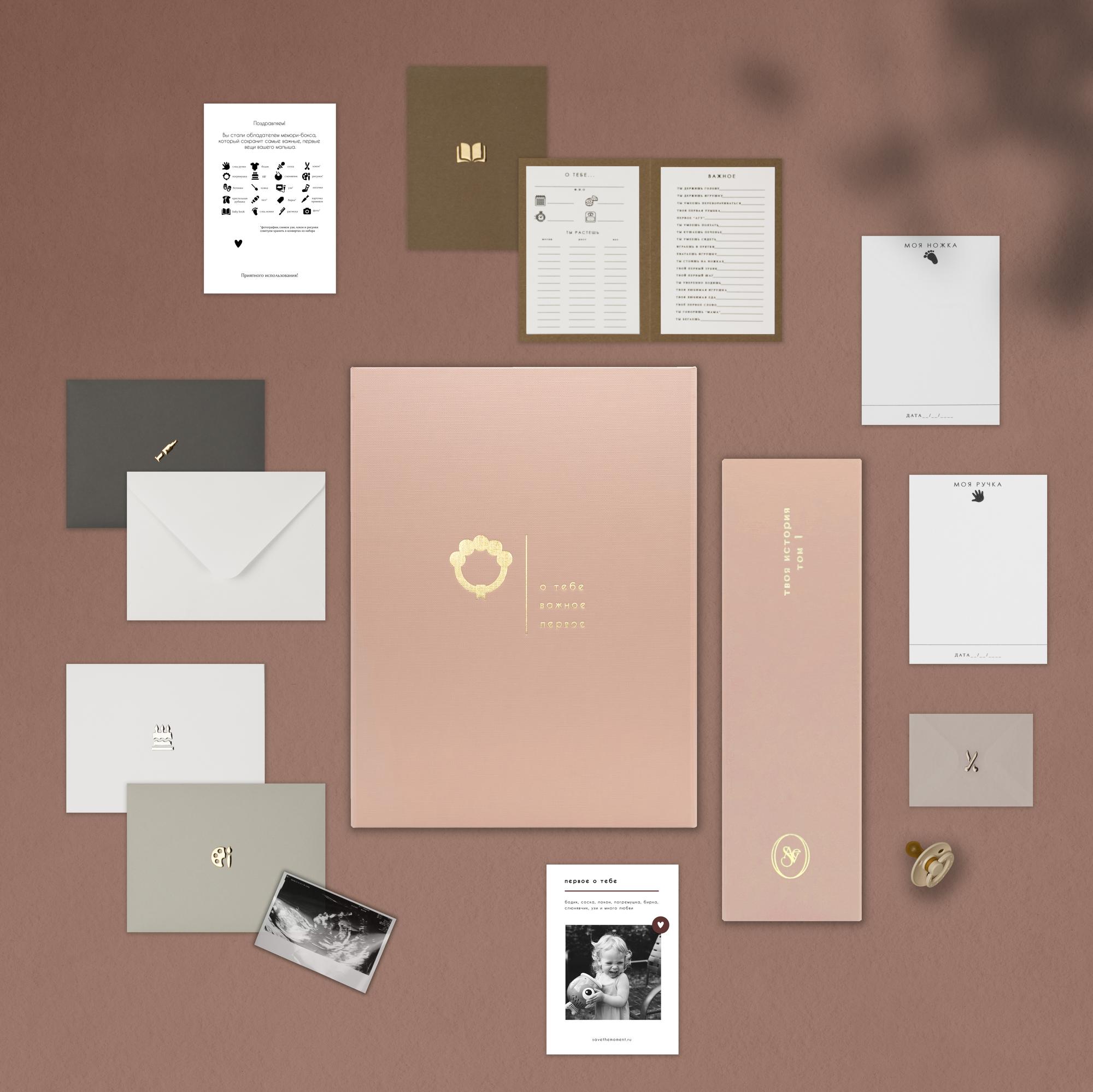 Memory box "О тебе. Том 1", персиковый