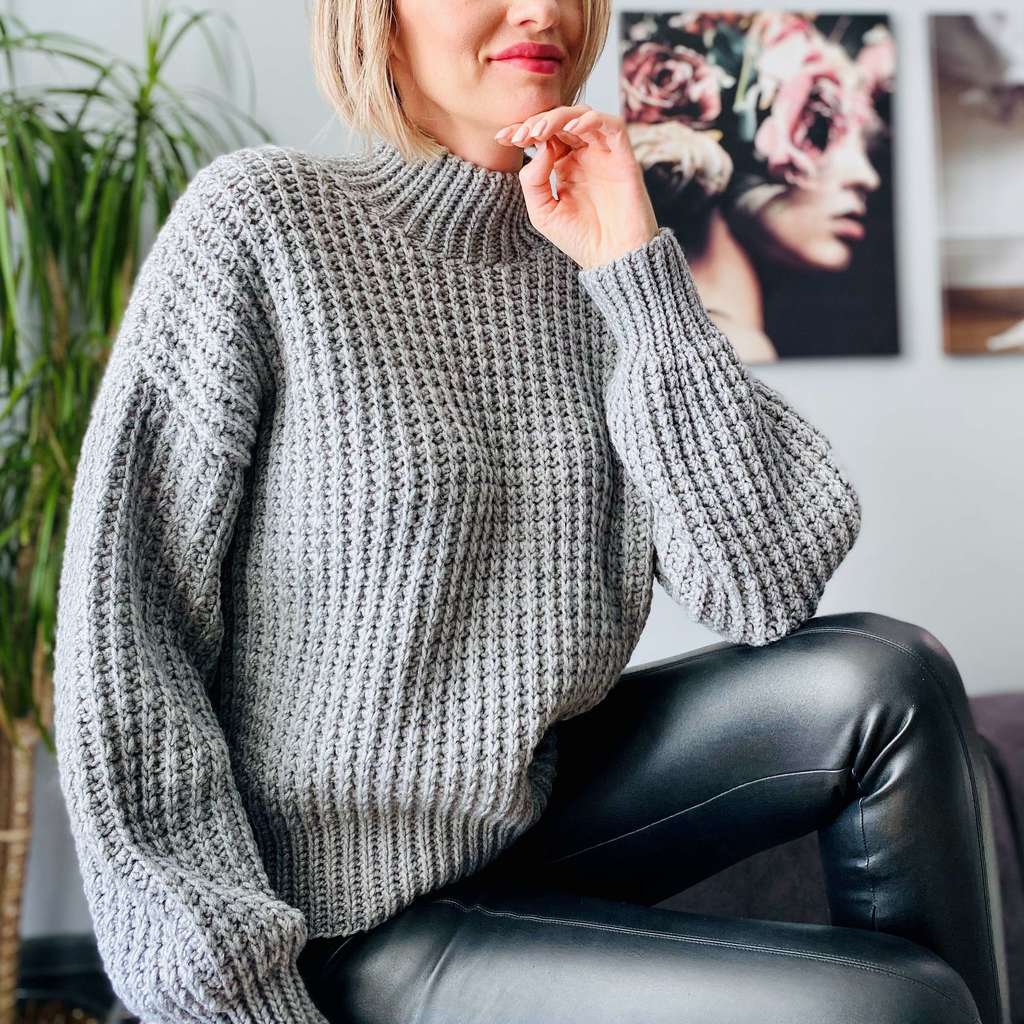 Мастер-класс + "совместник" по вязанию крючком свитера "Пиксель" (Pixel)