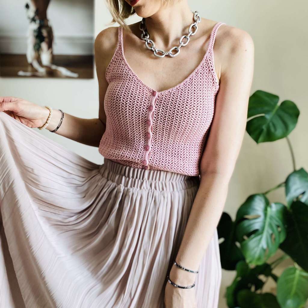 Мастер-класс + "совместник" по вязанию крючком топа "Елочка"