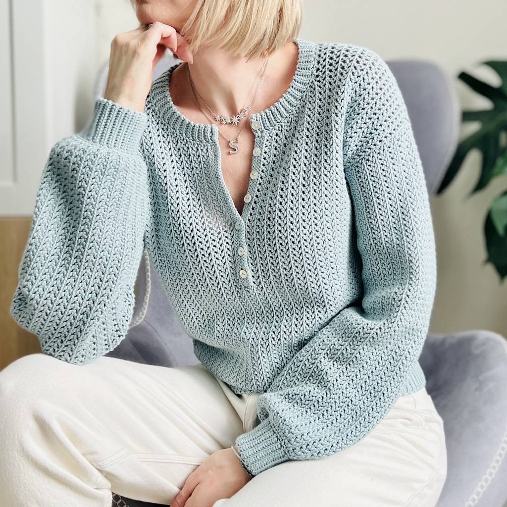 Мастер-класс + "совместник" по вязанию крючком джемпера "Елочка"