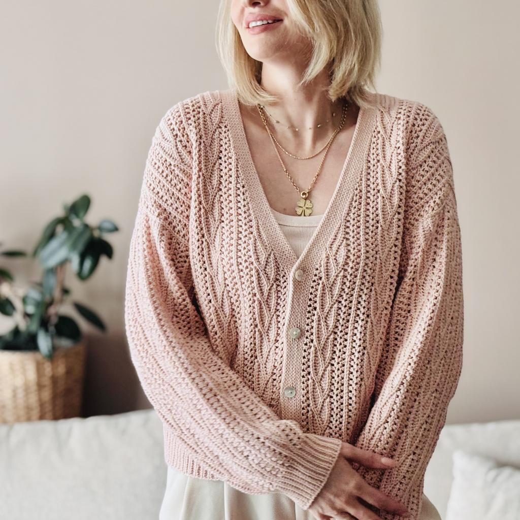 Мастер-класс + "совместник" по вязанию крючком кардигана "Листики"