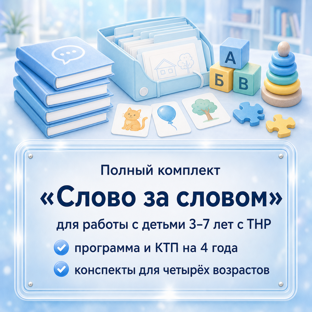 «Слово за словом»: полный комплект для детей 3–7 лет с ТНР