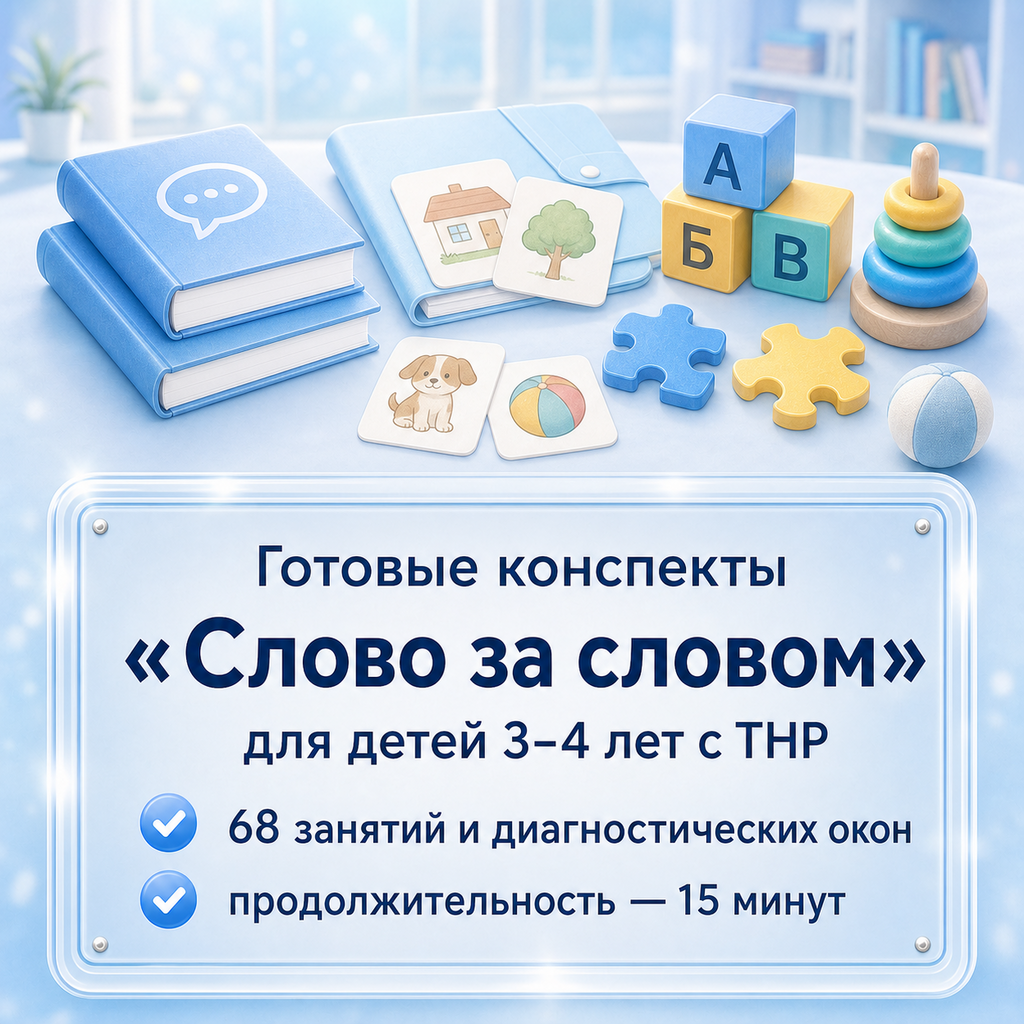 «Слово за словом». Готовые конспекты для детей 3–4 лет с ТНР