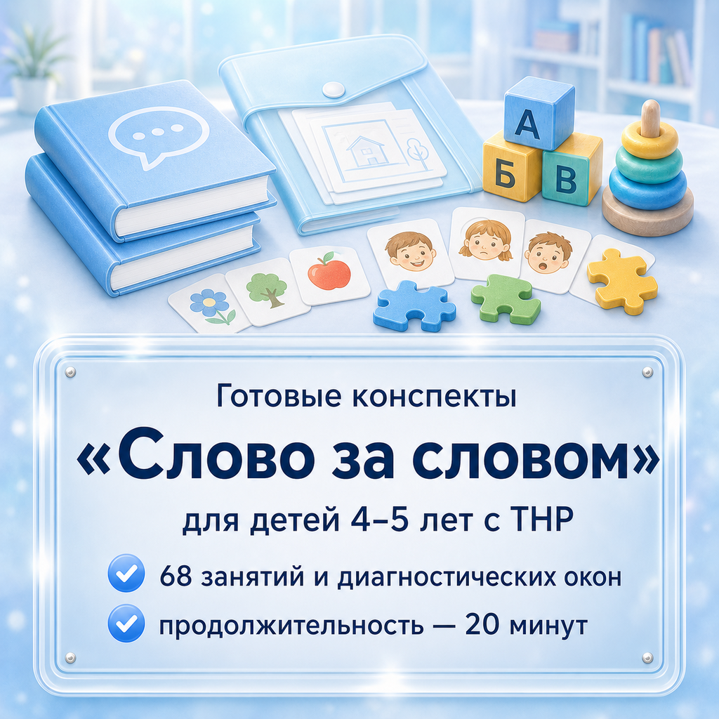 «Слово за словом». Готовые конспекты для детей 4–5 лет с ТНР