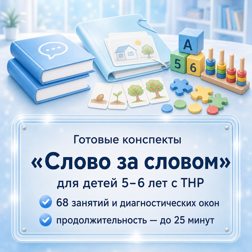 «Слово за словом». Готовые конспекты для детей 5–6 лет с ТНР