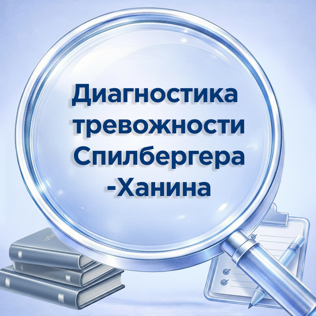 Комплект для диагностики тревожности по Спилбергеру–Ханину: бланк опросника, электронный обработчик и аналитическая справка