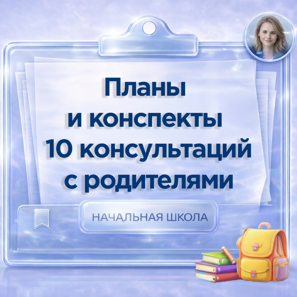 Комплект планов и конспектов консультаций педагога-психолога с родителями младших школьников: десять тем и рекомендации по итогам встречи