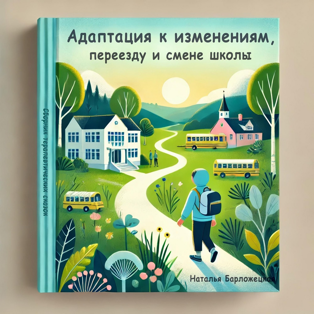Обложка сборника терапевтических сказок для детей 5–9 лет о переезде, новой школе и других переменах