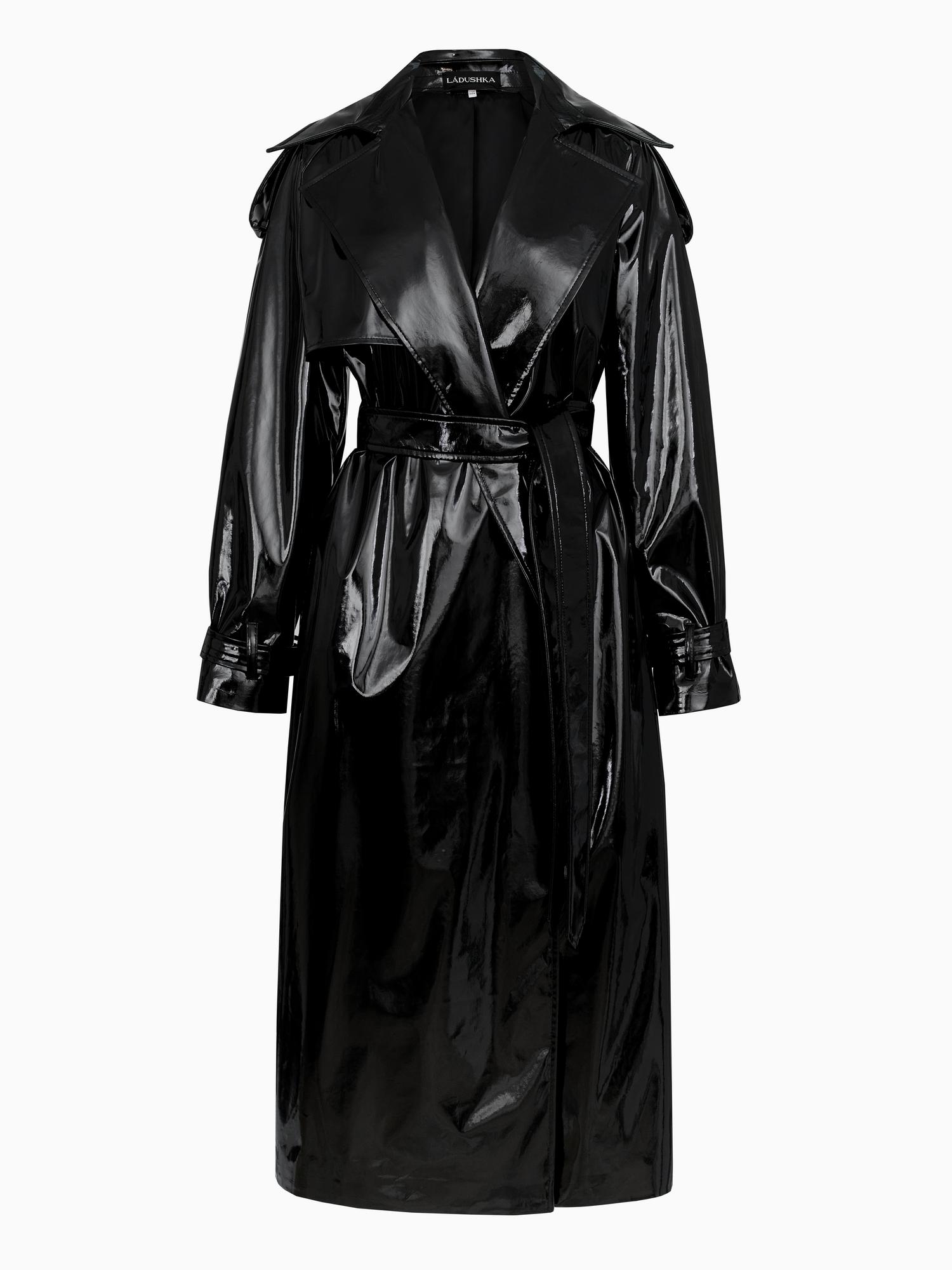 TRENCH COAT VINYL BLACK