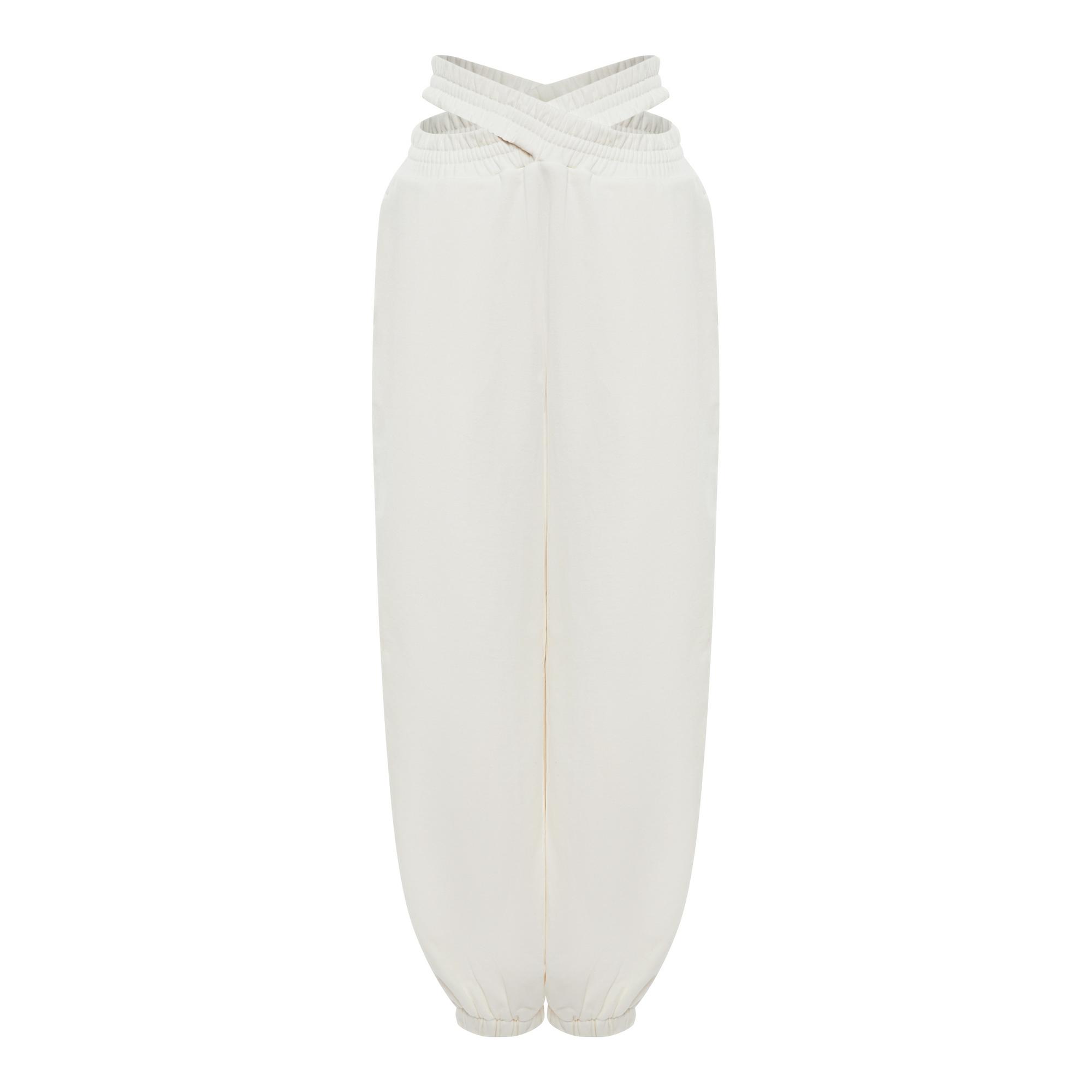 Спортивные брюки молочные