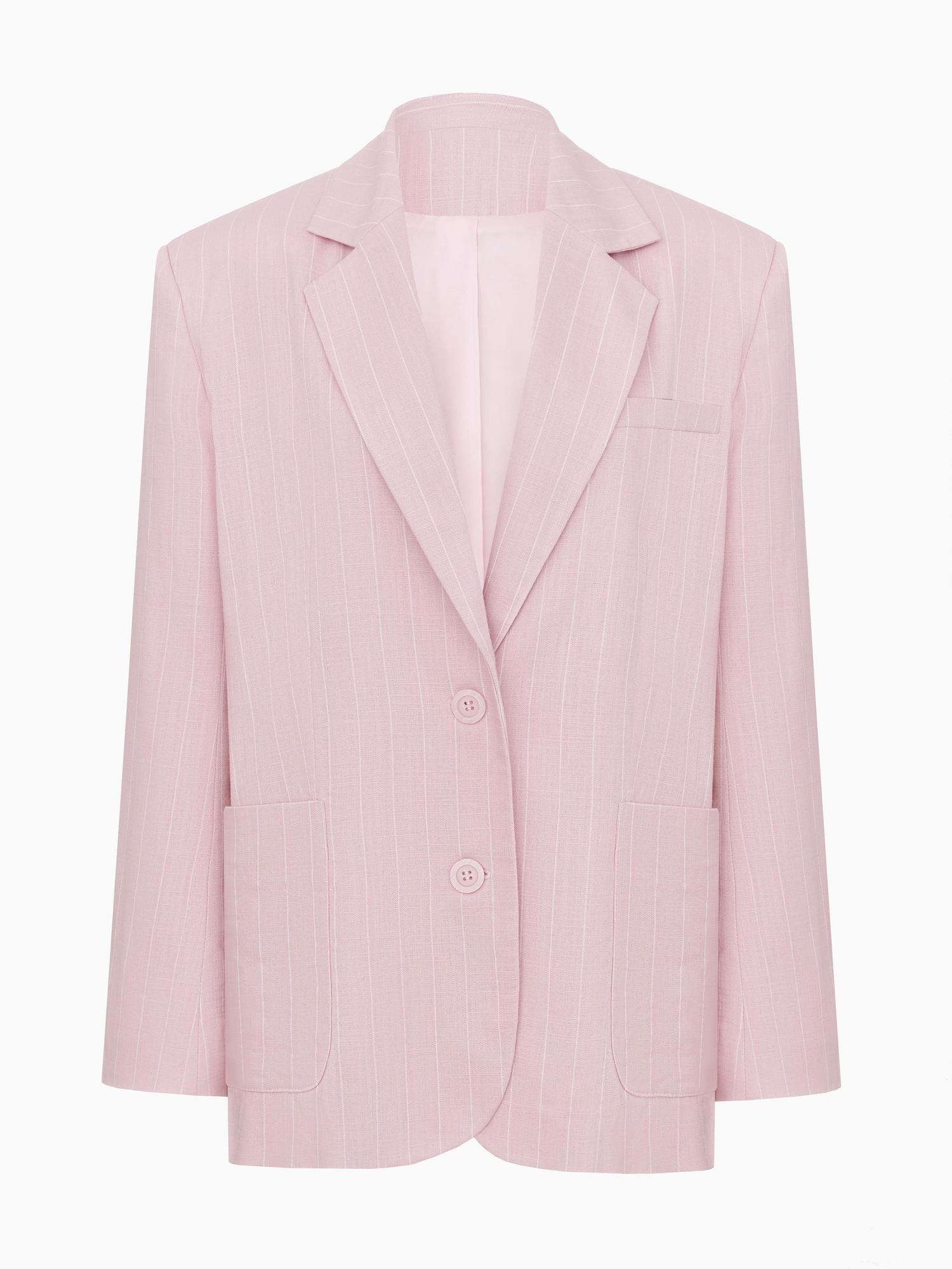 Жакет в полоску из итальянского льна