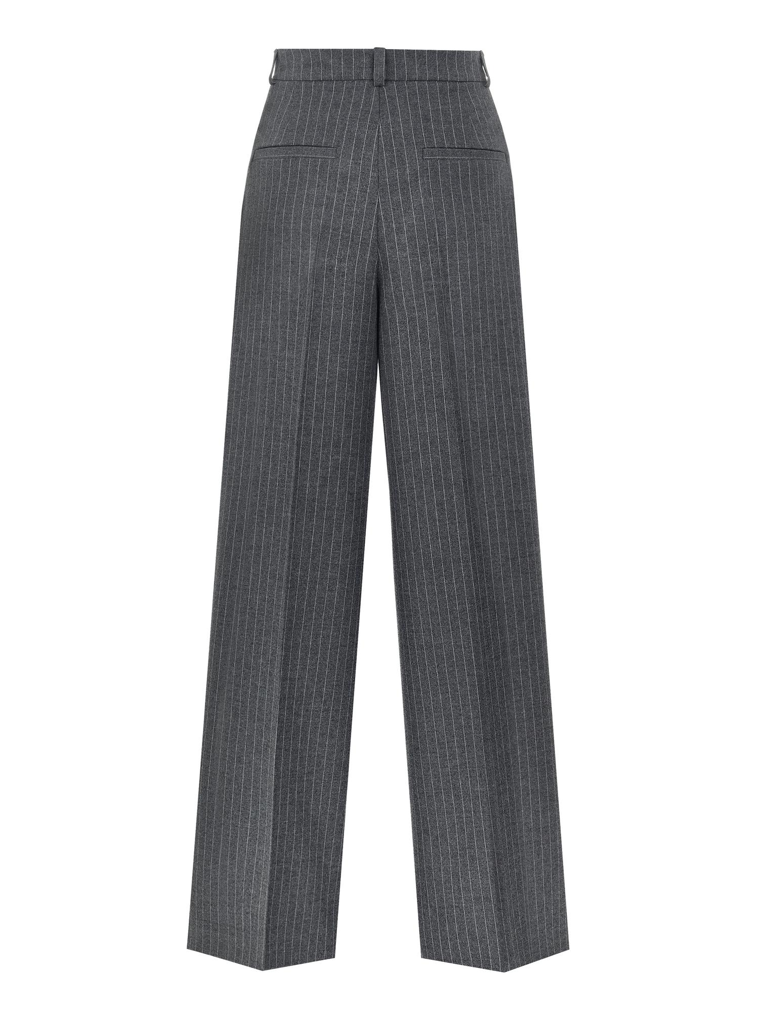 Брюки палаццо из вискозы серые