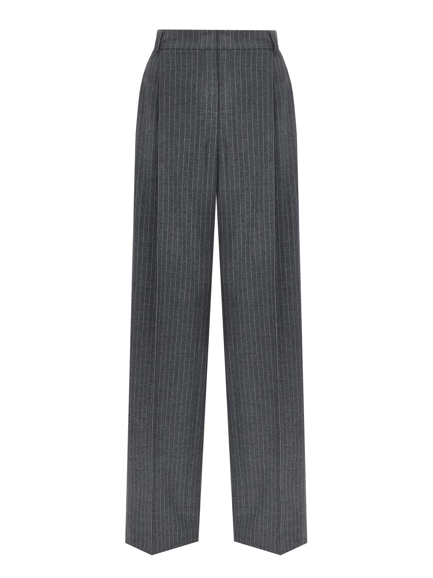 Брюки палаццо из вискозы серые