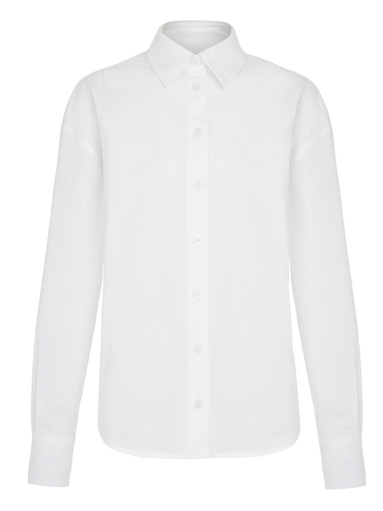 Хлопковая рубашка с вырезом на спине