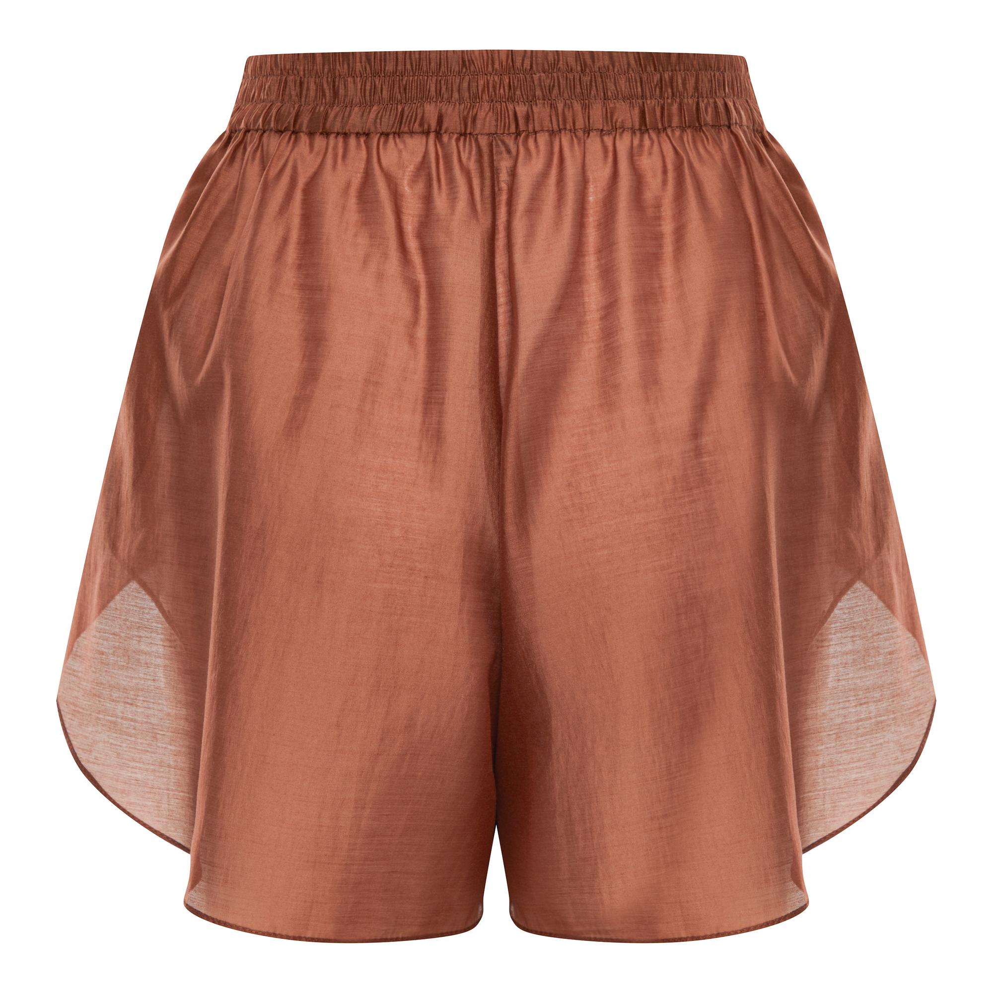 Пляжные шорты из воздушной ткани BROWN