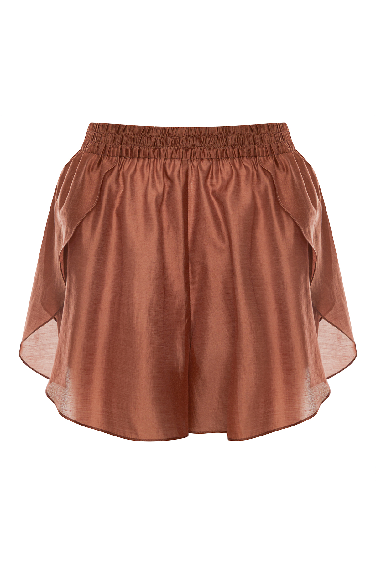 Пляжные шорты из воздушной ткани BROWN