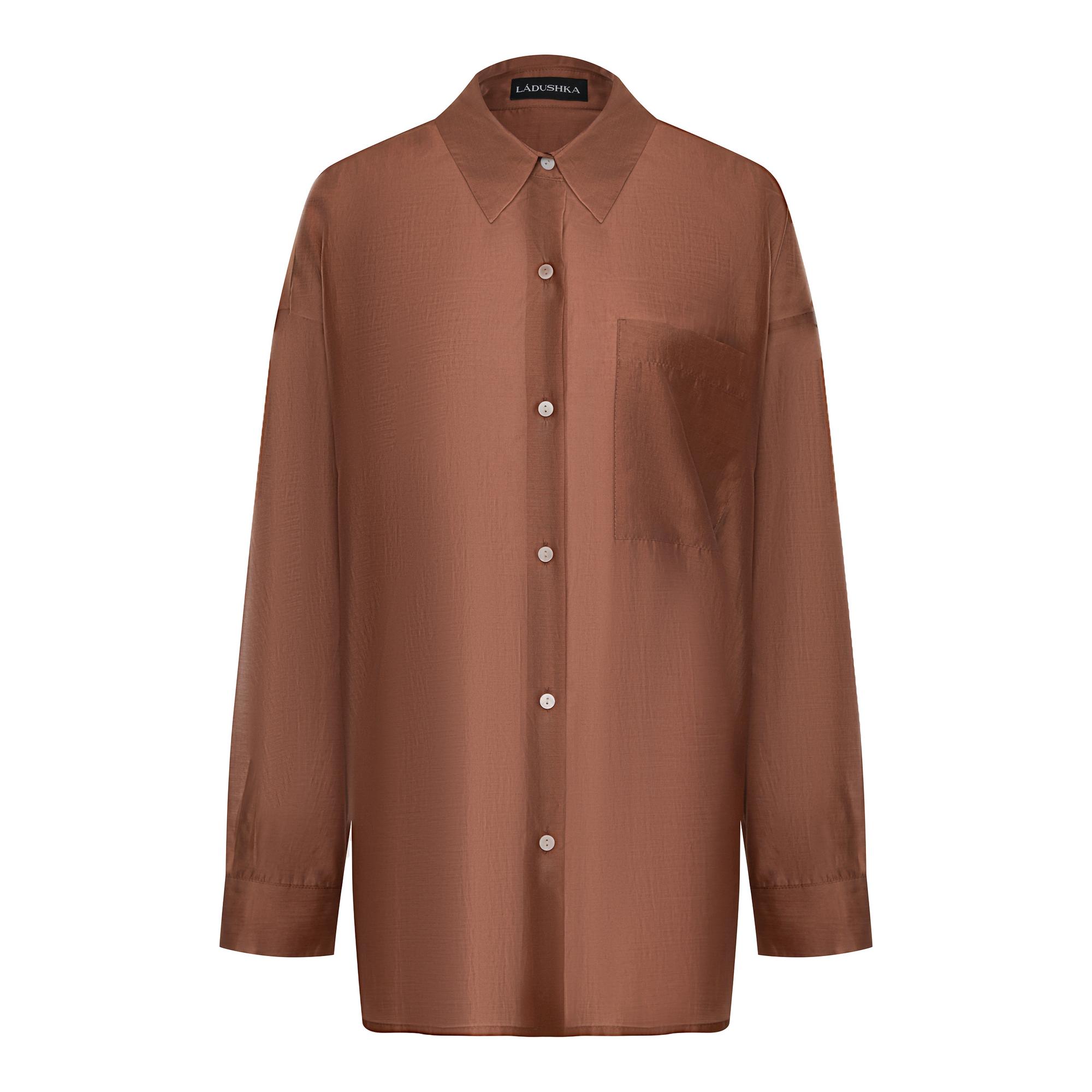 Рубашка из воздушной ткани BROWN