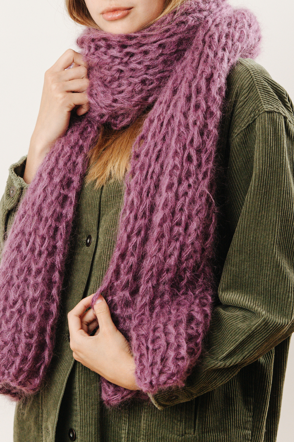 Шарф 2 нити сухая роза