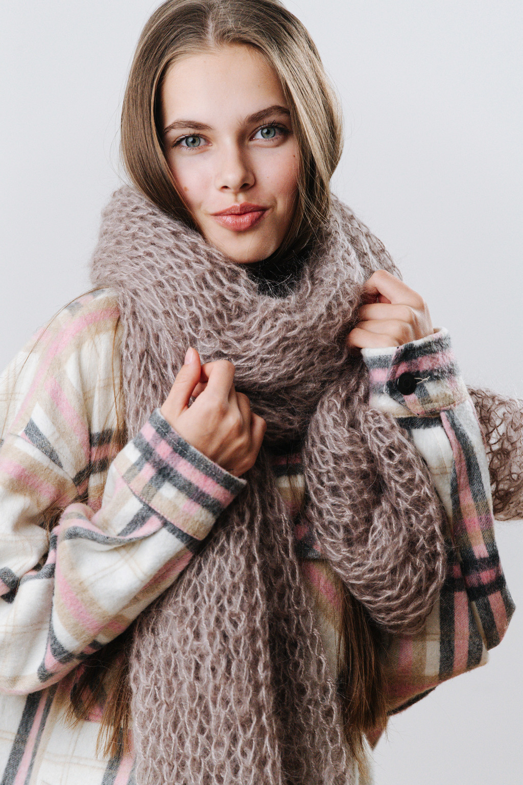 Шарф 1 нить норка