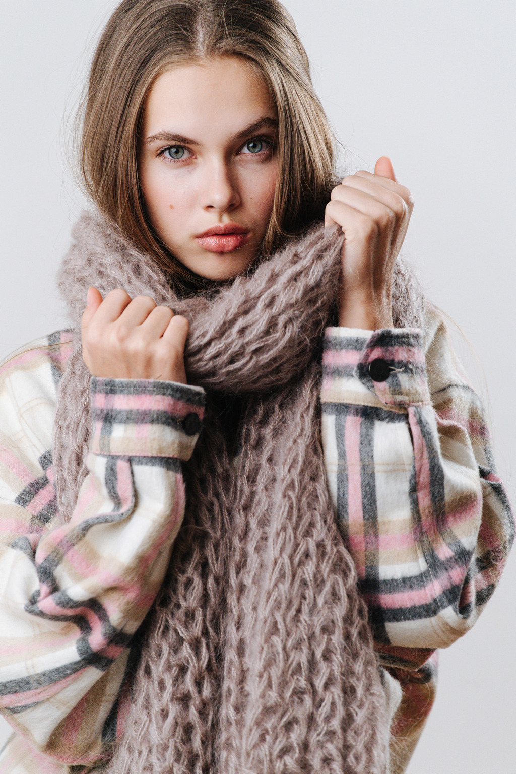 Шарф 2 нити норка