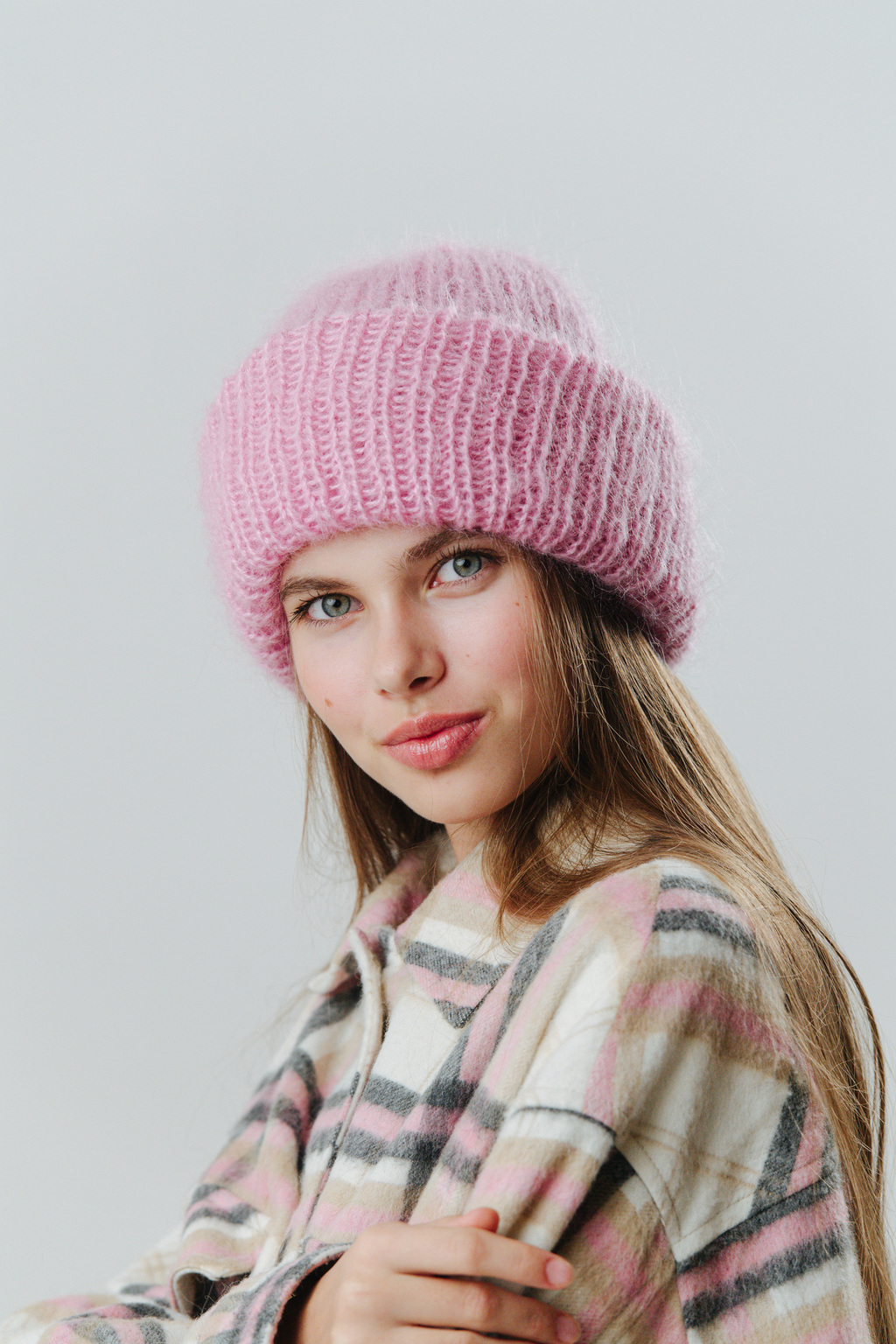 Double hat 1 нить розовый