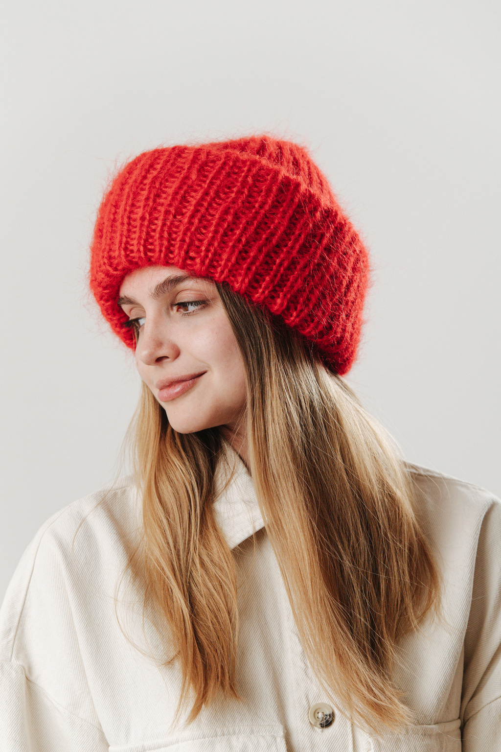 Double hat 2 нити красный