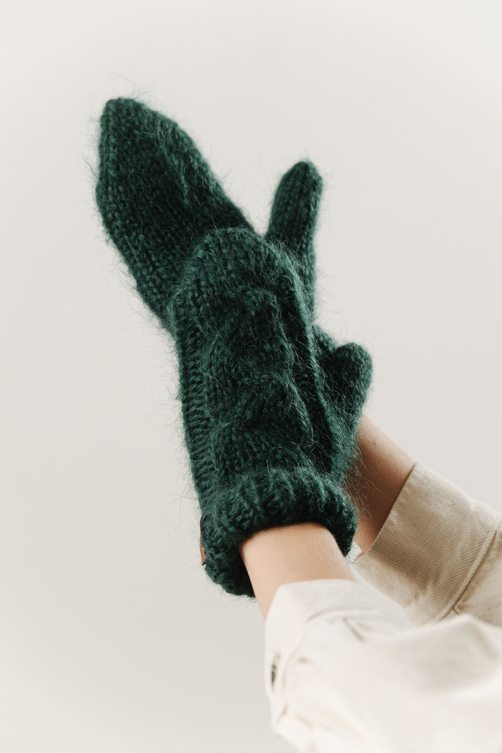 Варежки изумрудный