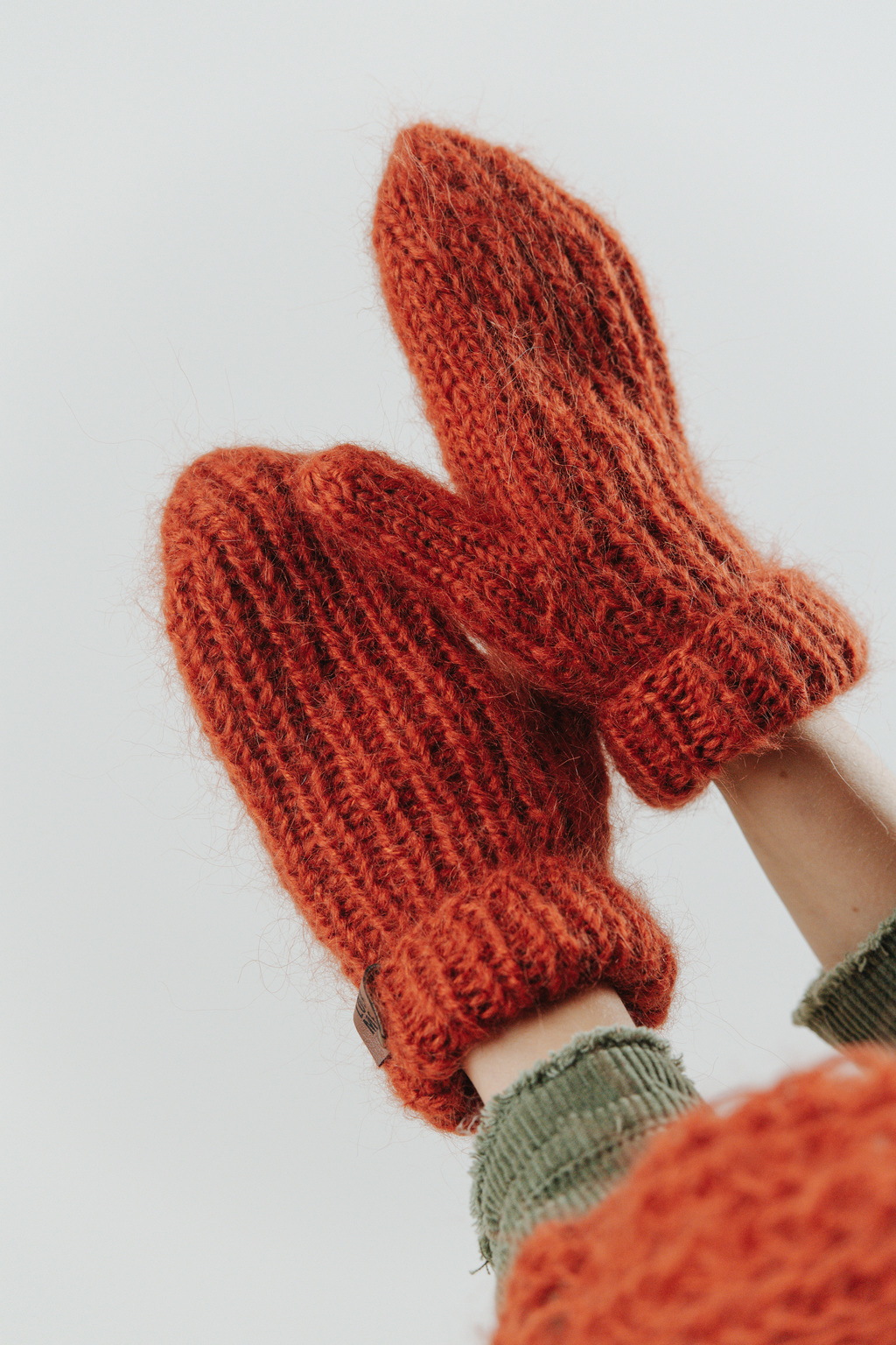Варежки терракотовый