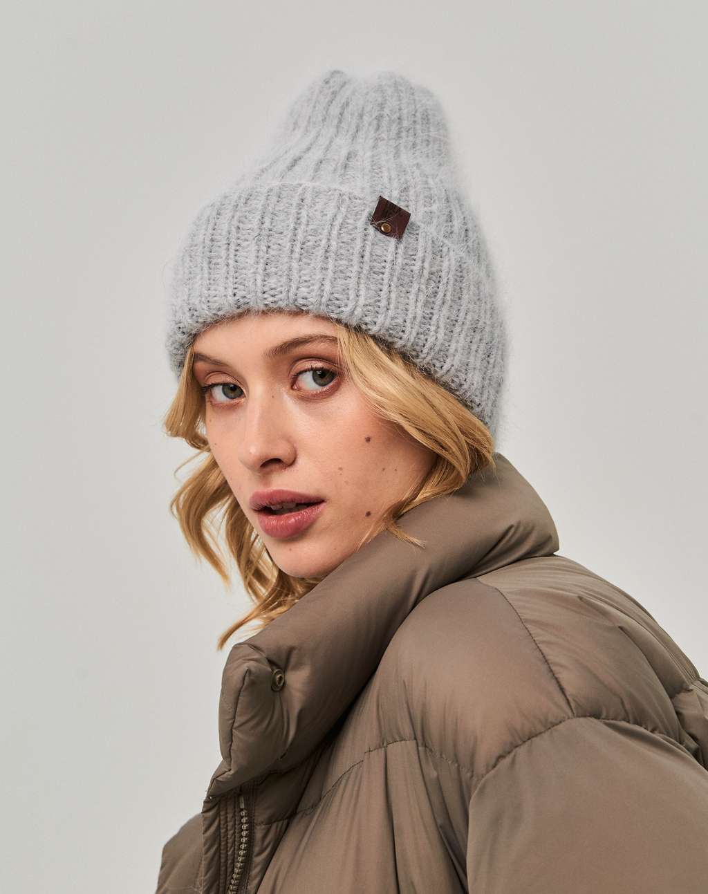 Minky ангора светло-серый