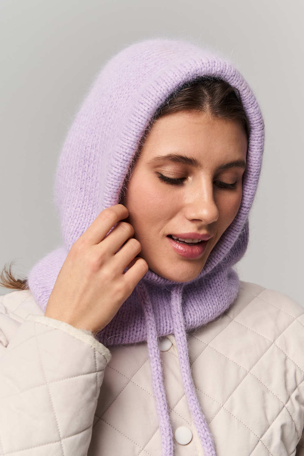 Капор ангора лаванда