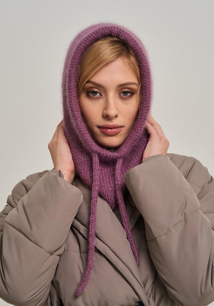 Капор ангора сухая роза