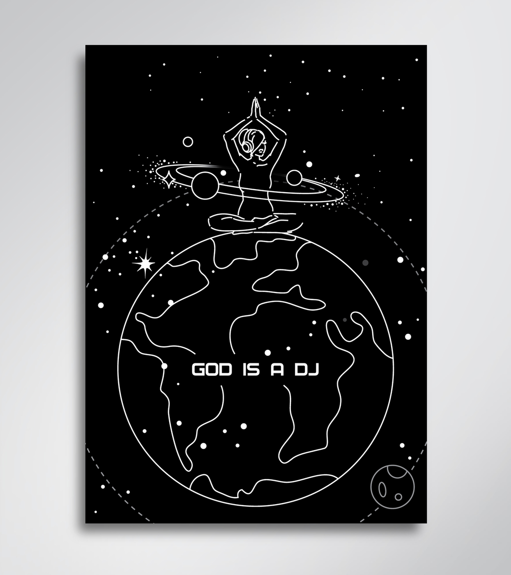 Prosto открытка "God is a DJ"