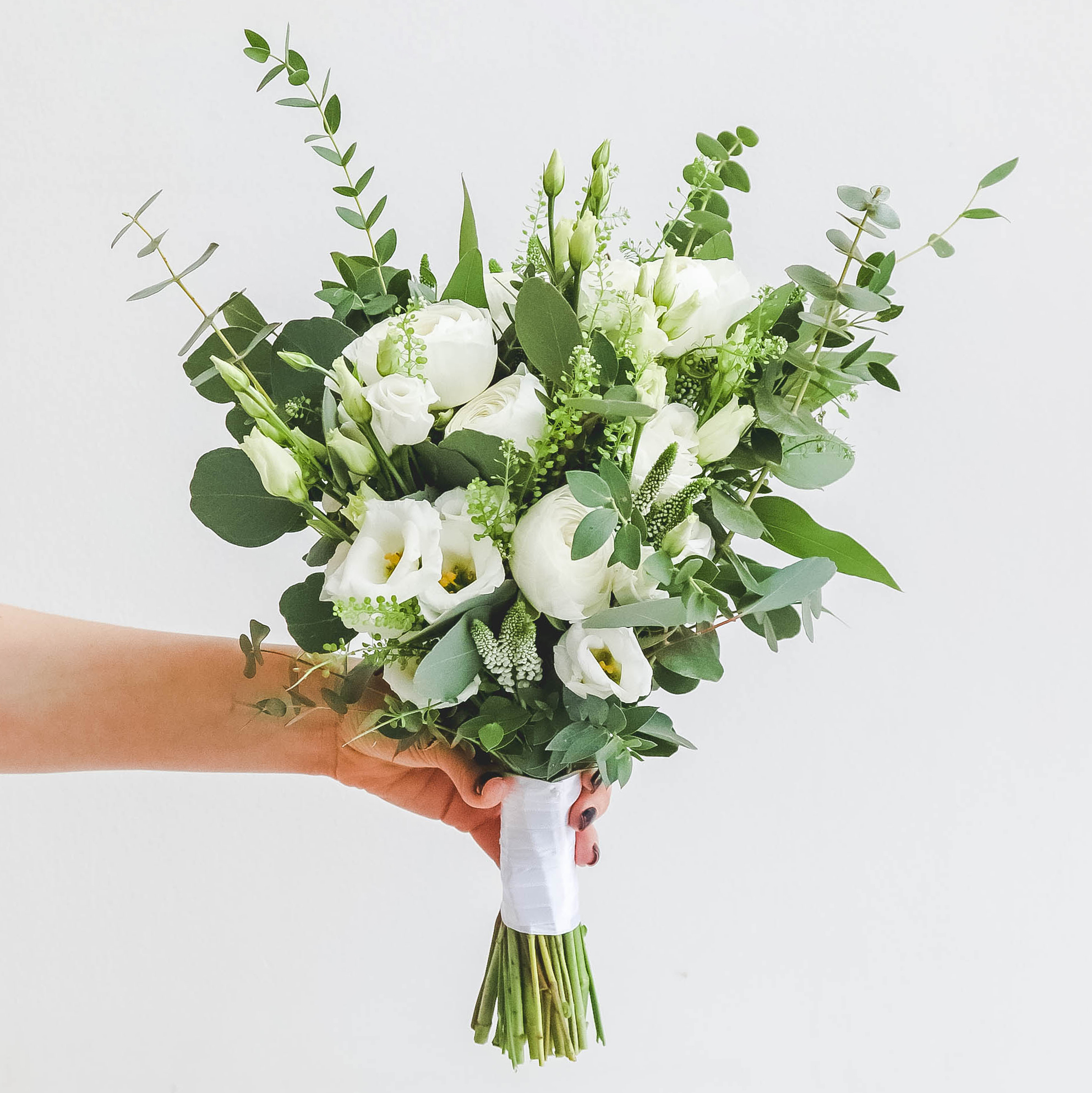 Свадебный букет из ранункулюсов WHITE SPRING