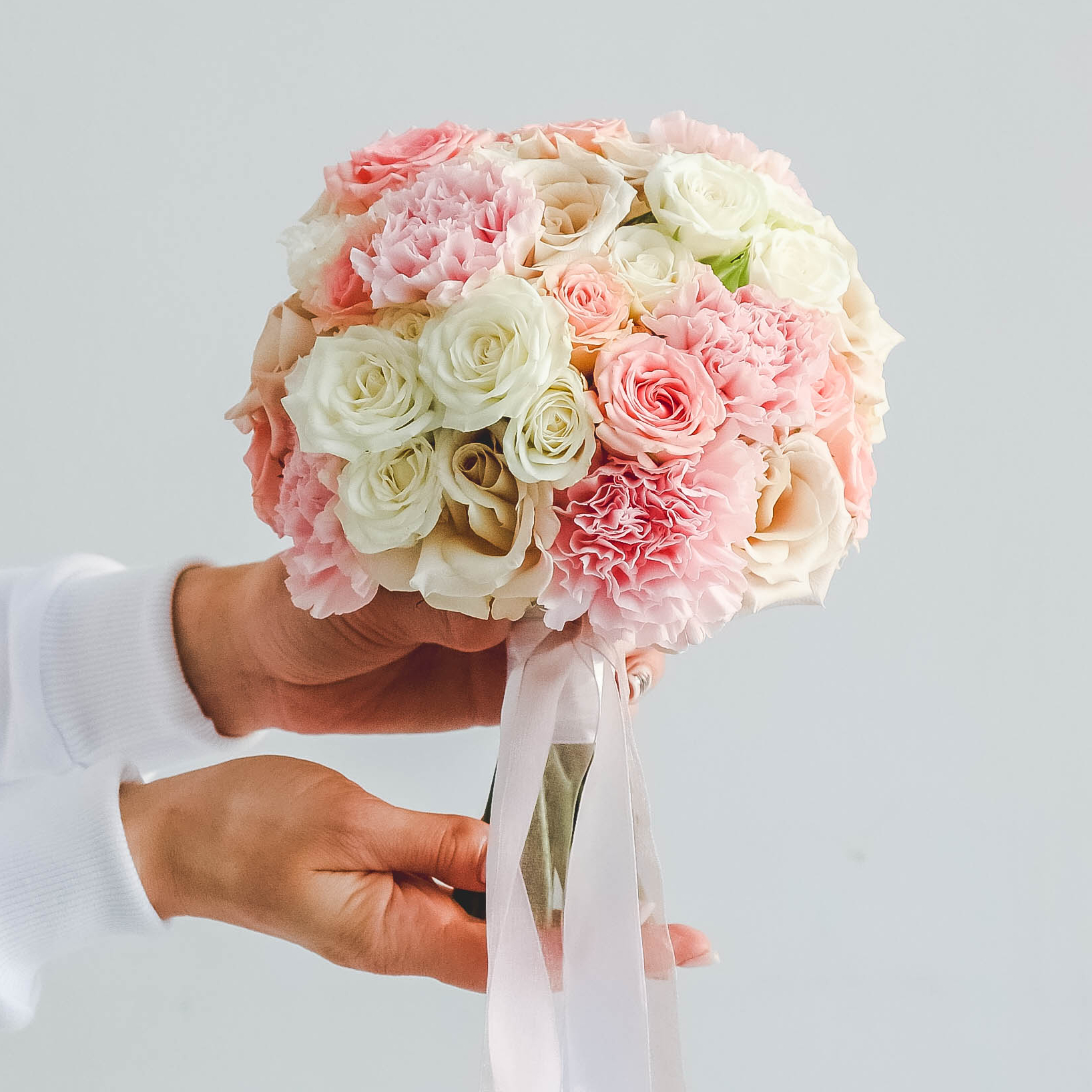 Букет невесты из роз PINK COCOA