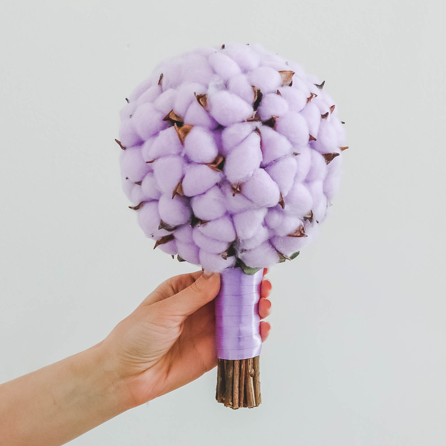 Свадебный букет из хлопка COTTON LILAC