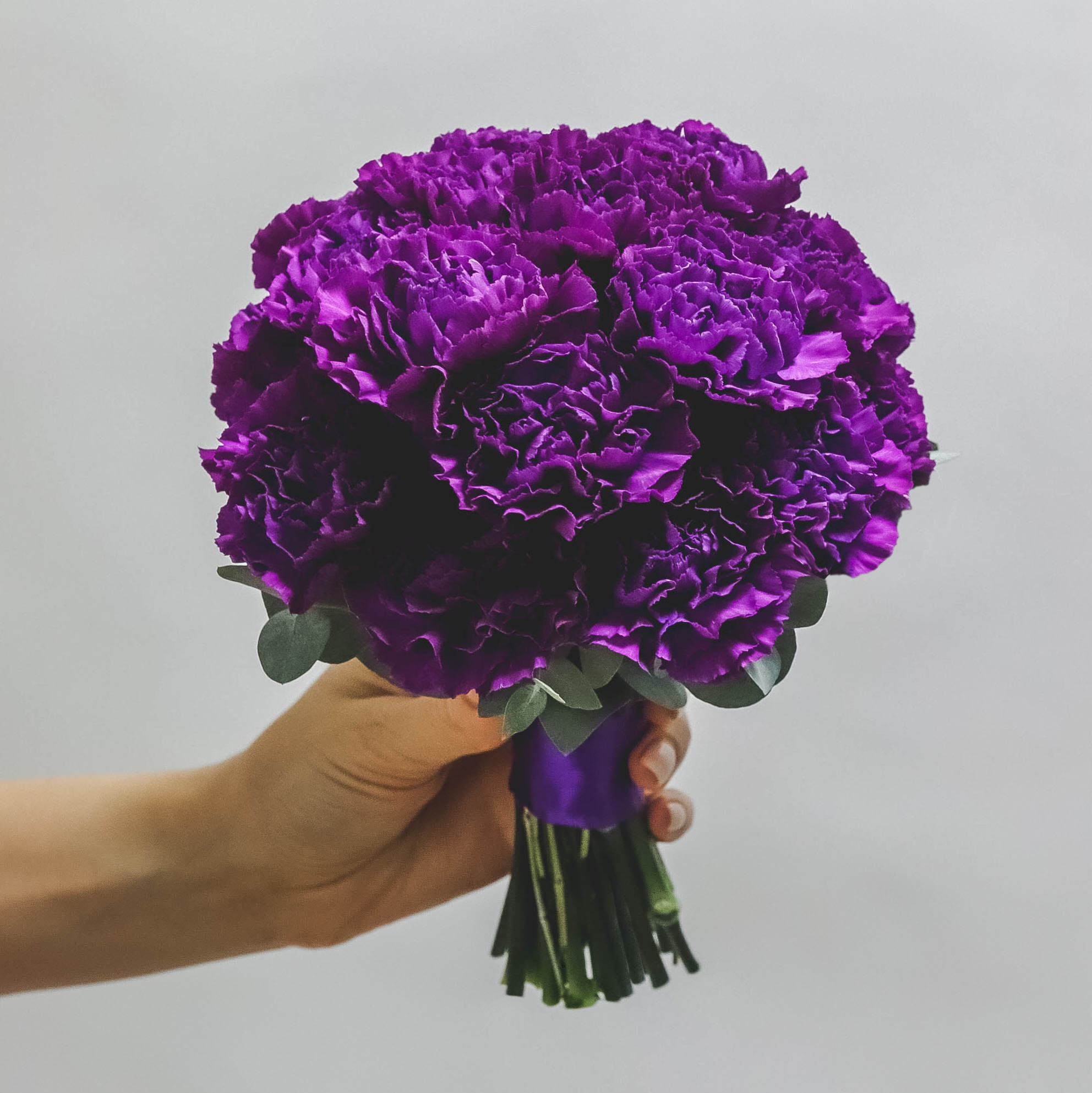 Cвадебный букет из диантуса VIOLET