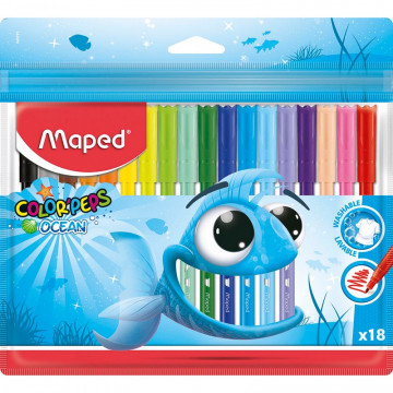 Фломастеры MAPED COLOR?PEPS OCEAN 18 шт.
