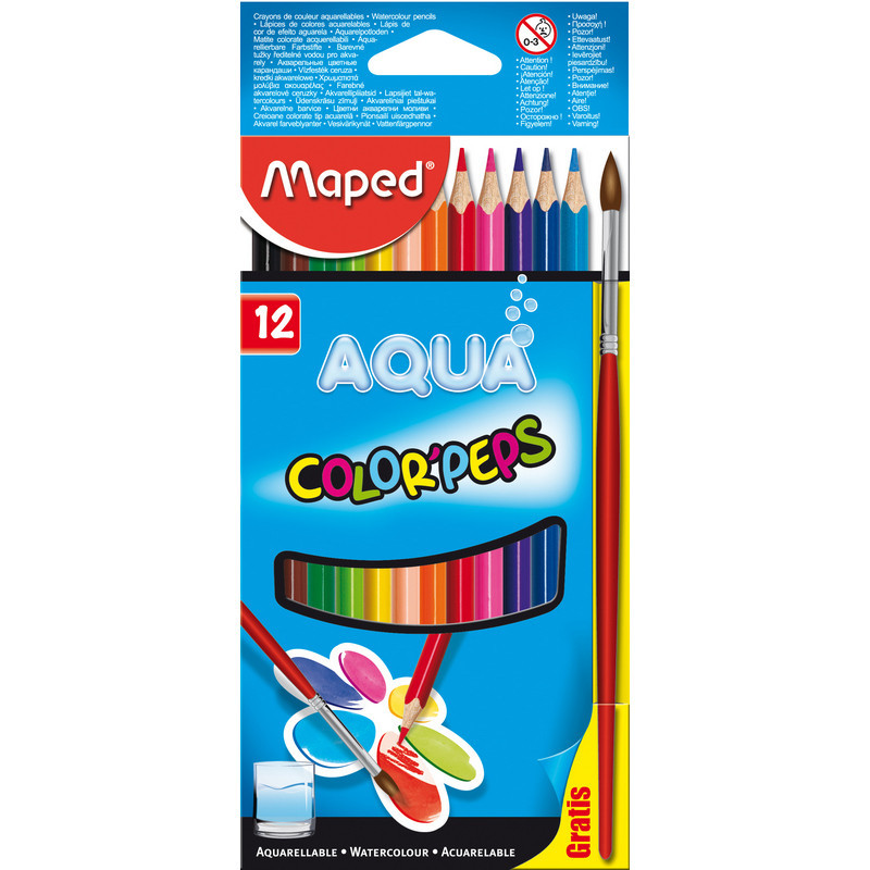 Карандаши акварельные 12цв/наб