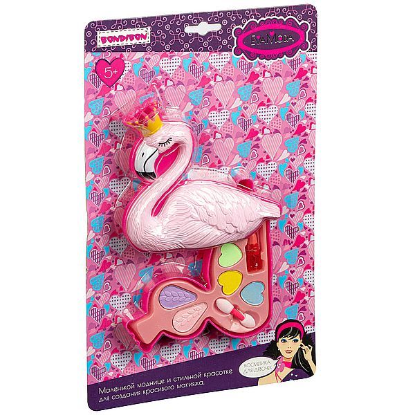 Набор детской декор. косметики/ косметичка-фламинго