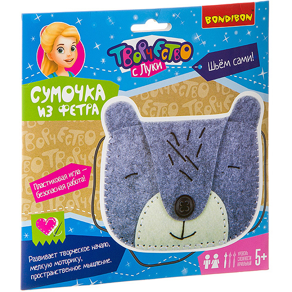 Сумочка из фетра. Мишка