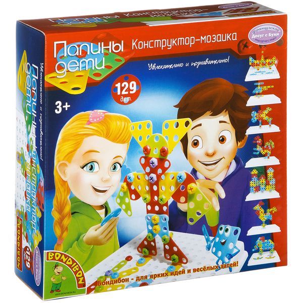 Конструктор-мозаика 129 дет. , серия "Папины дети"