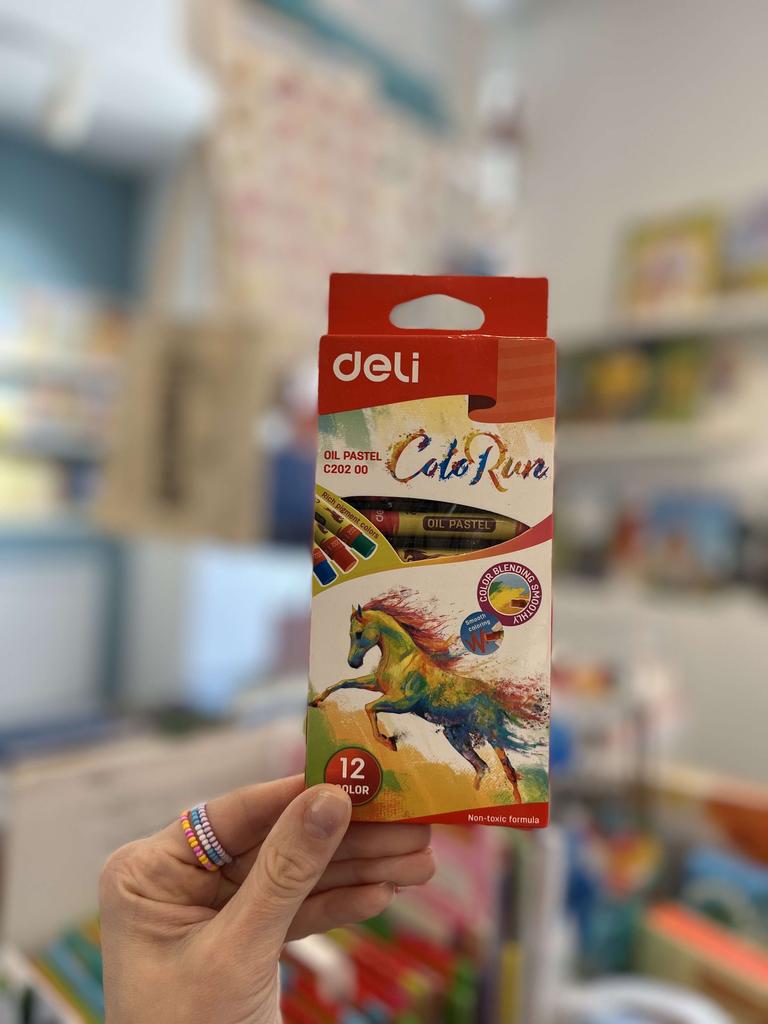 Deli масляная пастель, 12 цветов