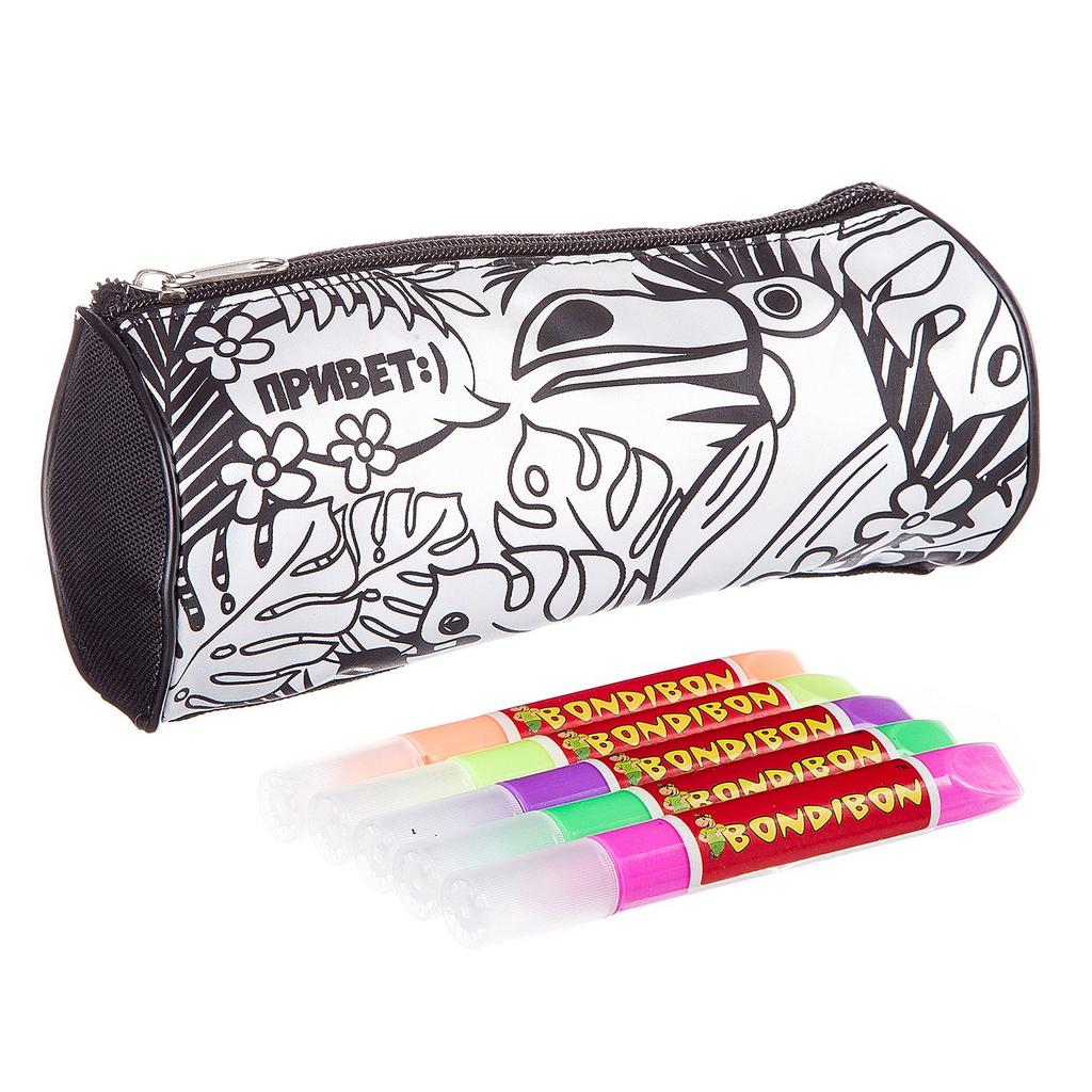 Набор для раскрашивания с 3D красками , сумочка Тукан