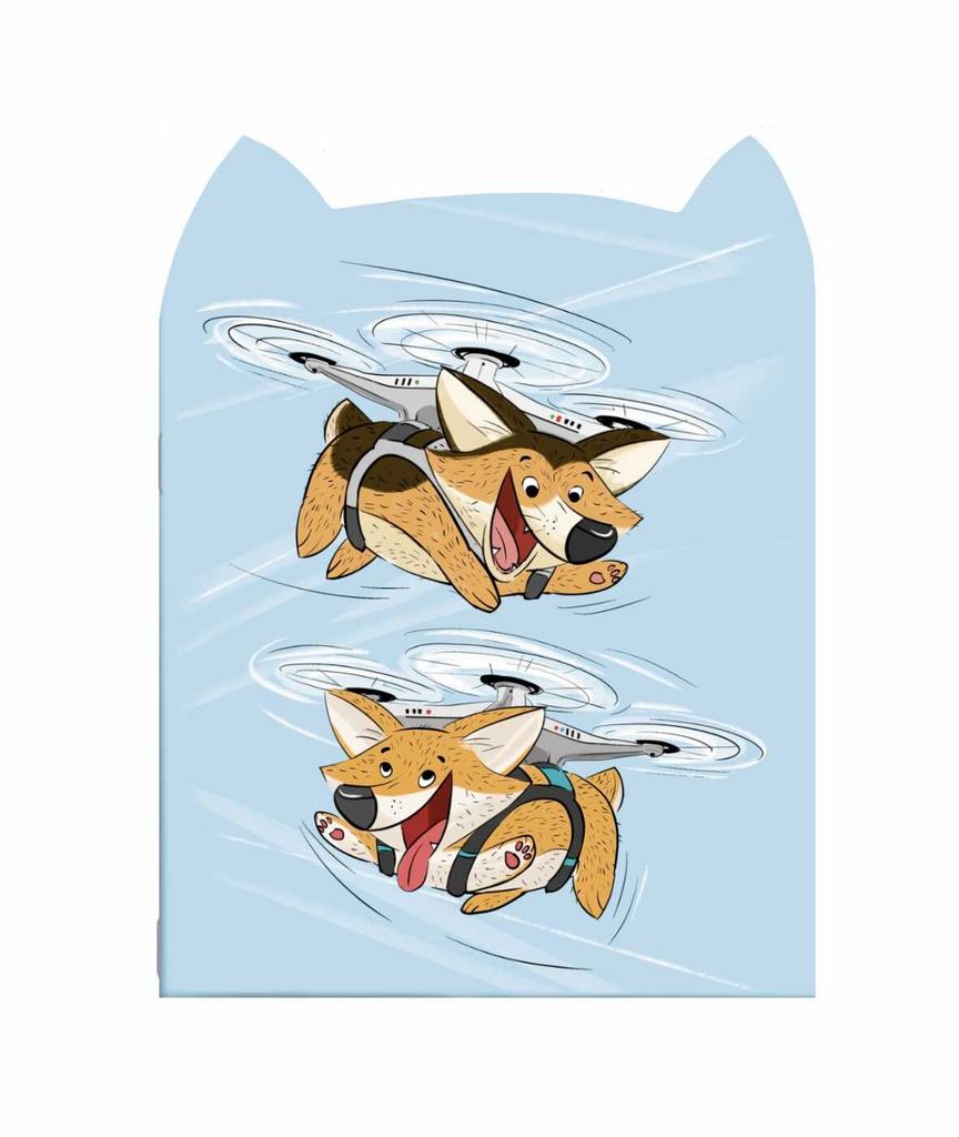 Блокнот, 120х170 мм, 32 л/ Летающие корги