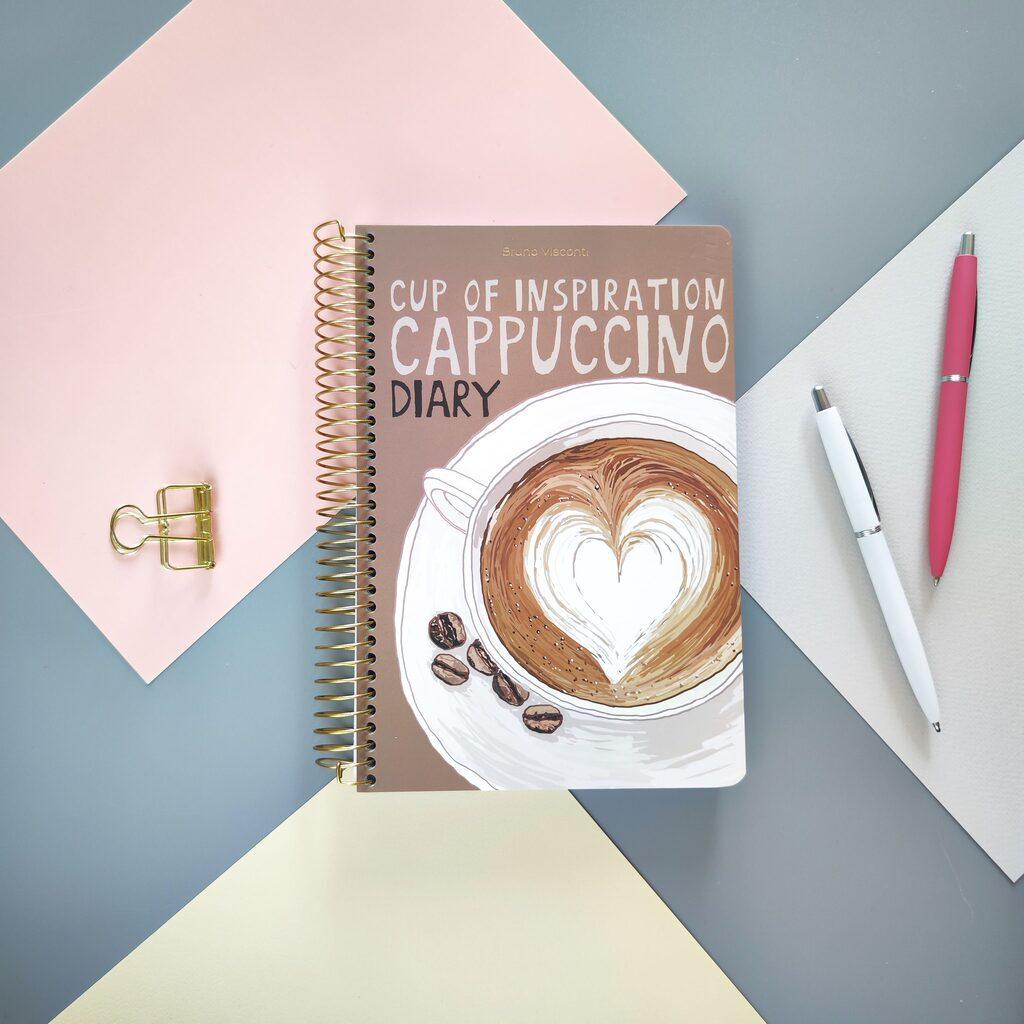 Ежедневник недат. А5 136л., "Cute diary. Счастье в кофе. Cappuccino"