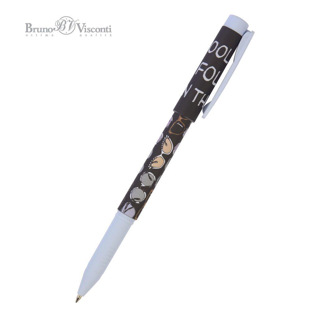 Ручка шар. BV "FreshWrite. Дамские штучки. Очки", 0.7мм, синяя