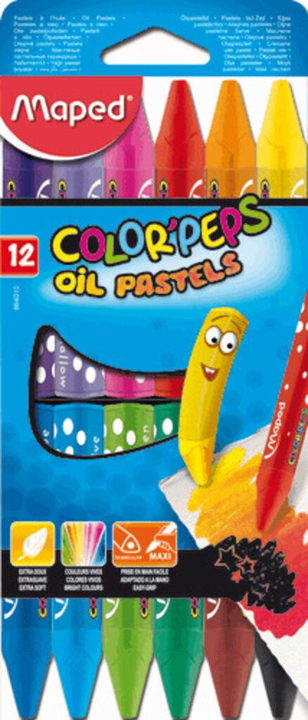 Пастель масляная COLOR'PEPS OIL PASTEL 12 цв., треуг.корпус, супер мягкая